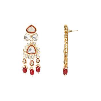 Traditional Pearl Kundan Necklace Jewellery Set With Earring Maang Tikka Set 4