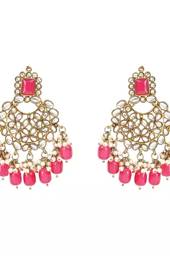 Traditional Pearl Kundan Choker Jewellery Necklace Set with Maang Tikka