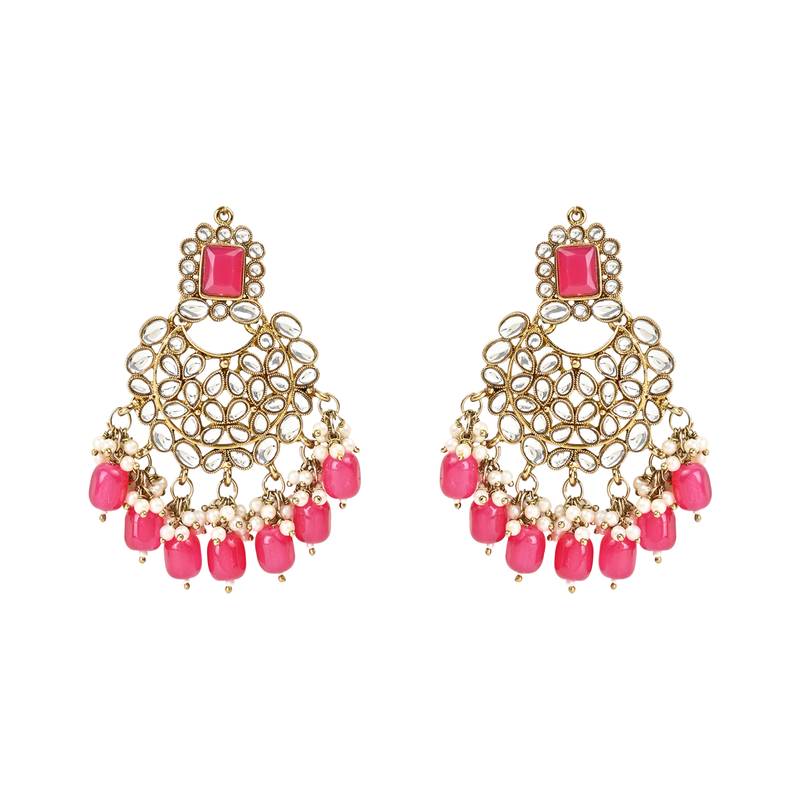 Traditional Pearl Kundan Choker Jewellery Necklace Set with Maang Tikka