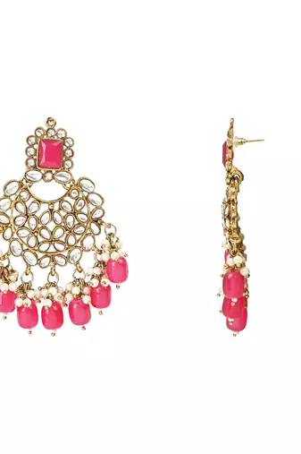 Traditional Pearl Kundan Choker Jewellery Necklace Set with Maang Tikka
