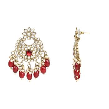 Traditional Kundan Pearl Hanging Choker Necklace Jewellery Set With Earrings & Maang Tikka 5