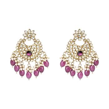 Traditional Kundan Pearl Hanging Choker Necklace Jewellery Set With Earrings & Maang Tikka 4