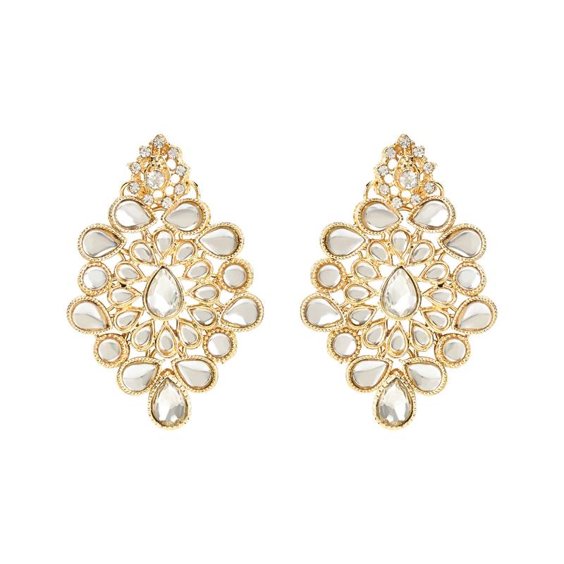 Traditional Kundan Handcrafted Pearl Choker Necklace Jewellery With Earrings Set