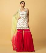 Ivory chanderi silk kurta set