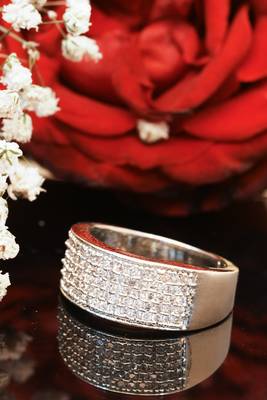Stone-Studded Silver Adjustable Ring 2