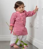 Pink embroidered kurta set