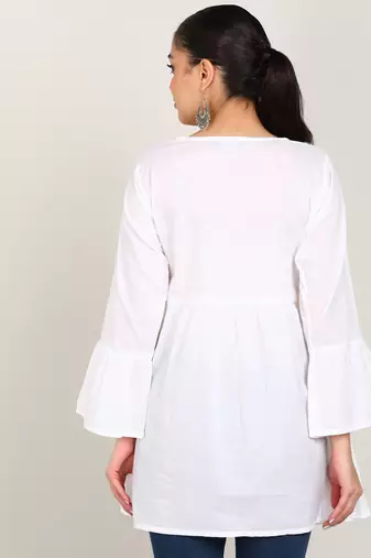  embroidered cotton short kurti