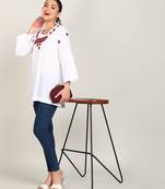 Vahson women chikan embroidery, embroidered cotton short kurti