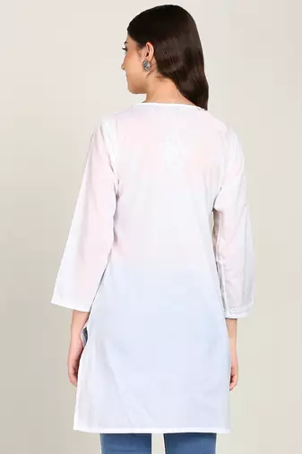  embroidered short cotton kurti