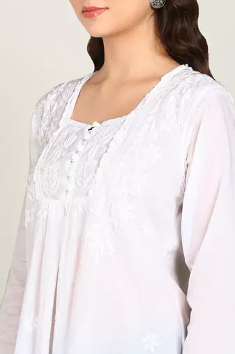  embroidered short cotton kurti
