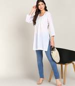 Vahson women chikan embroidery, embroidered short chikan cotton kurti