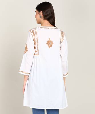  embroidered short cotton kurti 4
