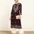 Vahson women chikan embroidery, embroidered georgette a-line kurta