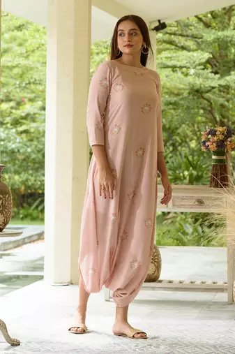 Coral Dhoti Jumpsuit