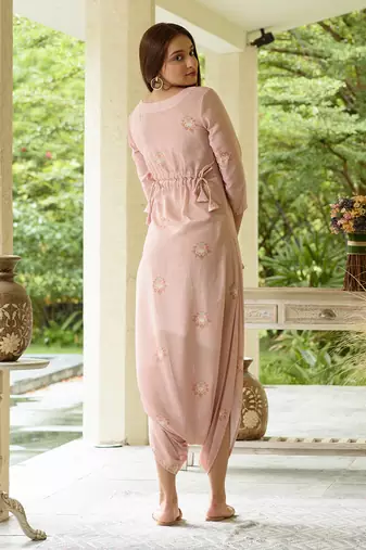 Coral Dhoti Jumpsuit
