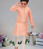 Art silk kurta pajama full sleeve with pajama for kid's