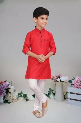 Cotton  kurta full sleeve with pajama for kid's