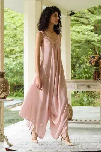 Coral Palazzo Jumpsuit