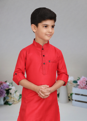 Cotton  kurta full sleeve with pajama for kid's 2