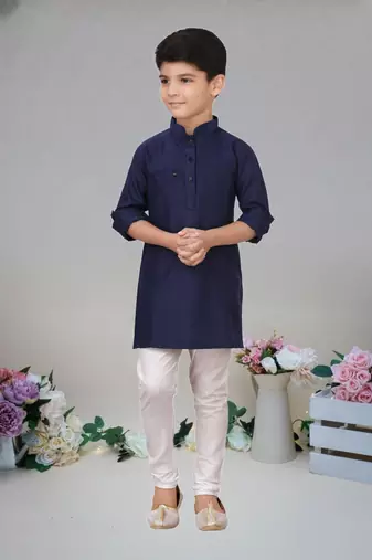 Cotton  kurta full sleeve with pajama for kid's