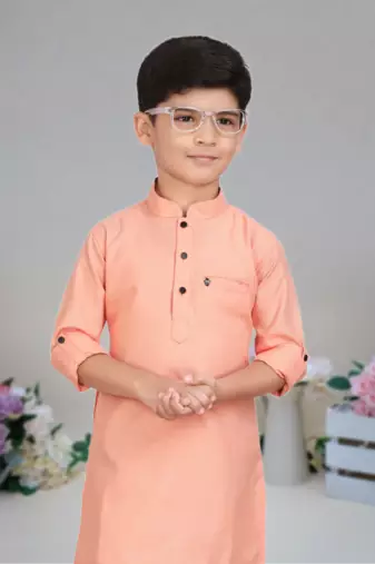Cotton  kurta full sleeve with pajama for kid's