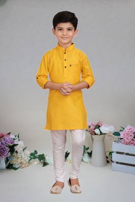 Cotton  kurta full sleeve with pajama for kid's 2