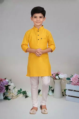 Cotton  kurta full sleeve with pajama for kid's