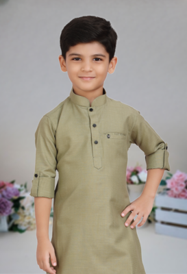 Cotton  kurta full sleeve with pajama for kid's 2