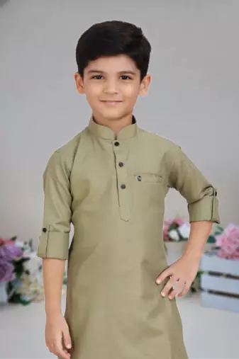 Cotton  kurta full sleeve with pajama for kid's