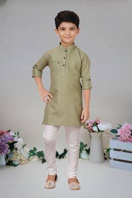 Cotton  kurta full sleeve with pajama for kid's 3
