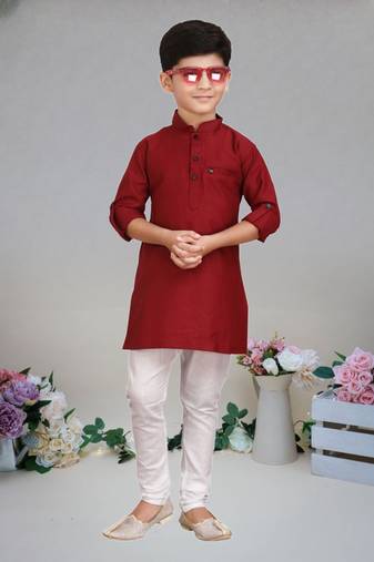 Cotton  kurta full sleeve with pajama for kid's