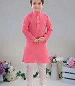 Cotton  kurta full sleeve with pajama for kid's