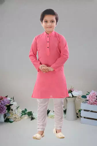 Cotton  kurta full sleeve with pajama for kid's