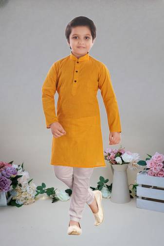Cotton  kurta full sleeve with pajama for kid's
