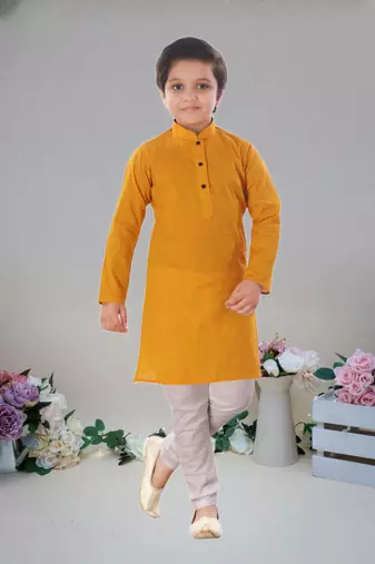 Cotton  kurta full sleeve with pajama for kid's