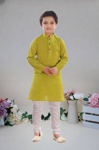 Cotton  kurta full sleeve with pajama for kid's