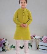 Cotton  kurta full sleeve with pajama for kid's