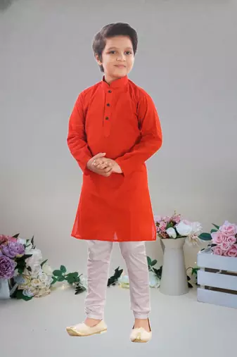 Cotton  kurta full sleeve with pajama for kid's