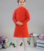Cotton  kurta full sleeve with pajama for kid's