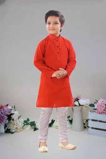 Cotton  kurta full sleeve with pajama for kid's