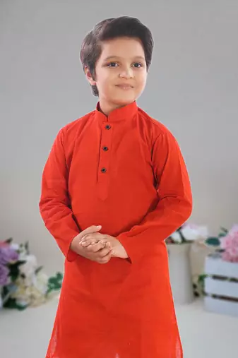 Cotton  kurta full sleeve with pajama for kid's