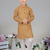Yellow art silk embroiderde kurta pajama for boy's