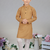 Yellow art silk embroiderde kurta pajama for boy's