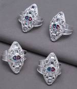 Multi color assorted design toe rings (bichhiya) combo of 2 pairs