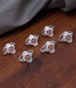 Multi color assorted design toe rings (bichhiya) combo of 2 pairs