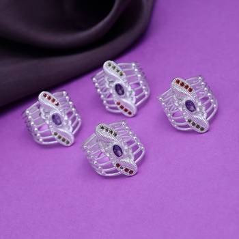 Multi color assorted design toe rings (bichhiya) combo of 2 pairs 1