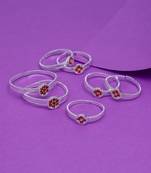 Multi color assorted design toe rings (bichhiya) combo of 4 pairs
