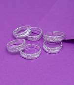 Multi color assorted design toe rings (bichhiya) combo of 3 pairs