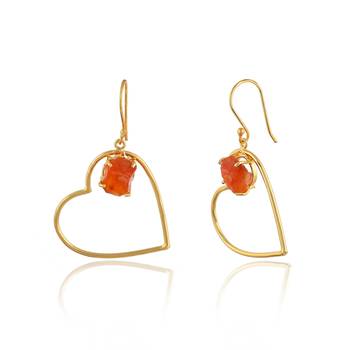 Zuriijewels stone-in-heart shaped earrings 3