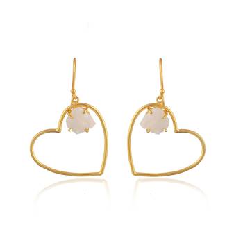 Zuriijewels stone-in-heart shaped earrings 5